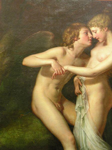 Hugh Douglas Hamilton Cupid and Psyche in the natural bower oil painting image
